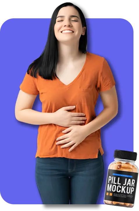 mulher aliviada após usar Pill Jar